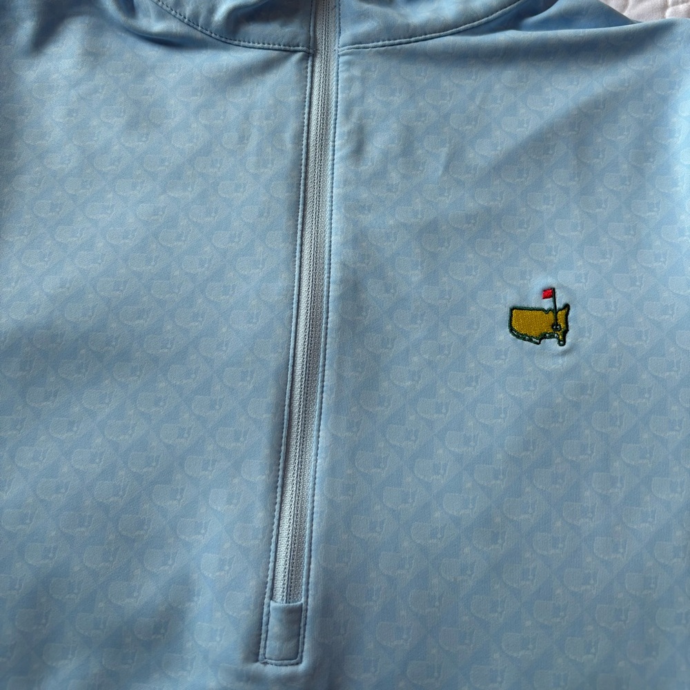 Masters Light Blue Quarter-Zip Pullover with Embroidered Logo from Augusta!NWT